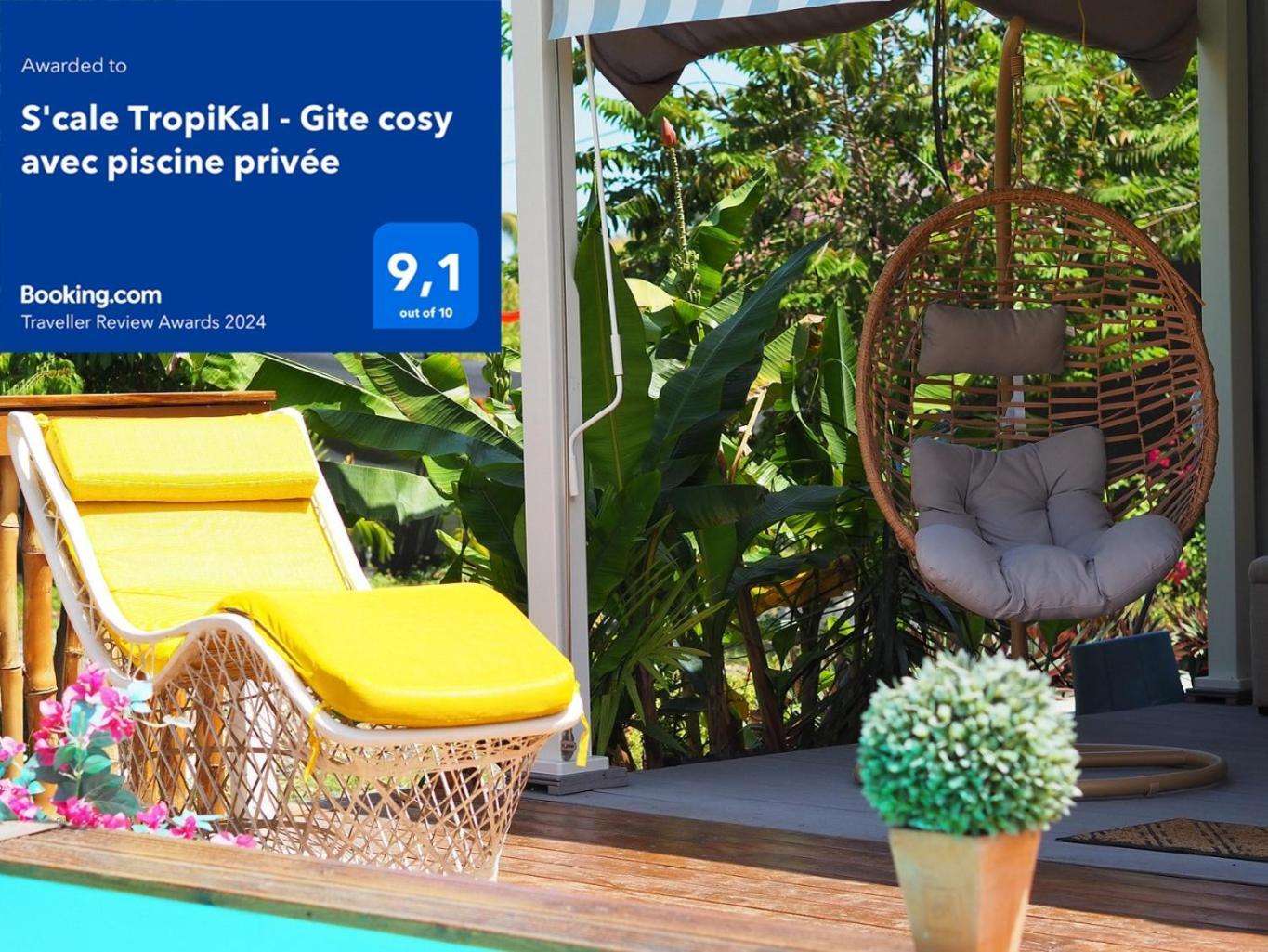 S'Cale Tropikal - Gite Cosy Avec Piscine Privee Petit-Canal Exterior photo
